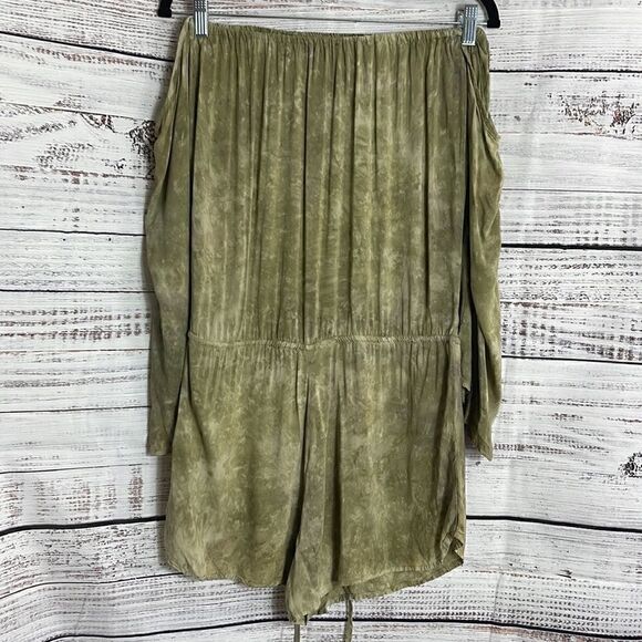 Blue life Romper Womens XS tie dye off the shoulder Cover up Resort beach boho - Picture 5 of 9